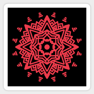 Snow Ethnic mandala ornament Sticker